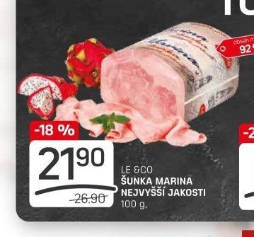 LE & CO ŠUNKA MARINA NEJVYŠŠÍ JAKOSTI 100 g