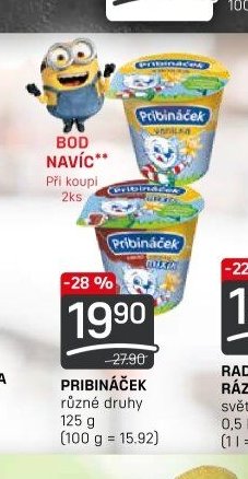 PRIBINÁČEK různé druhy 125 g