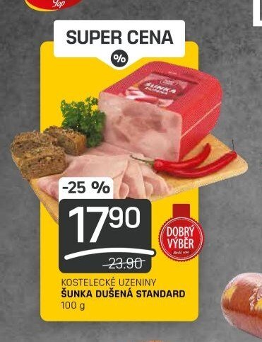 KOSTELECKÉ UZENINY ŠUNKA DUŠENÁ STANDARD