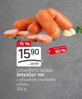 UZENÁŘSTVÍ SLÁMA ŠPEKÁČKY TOP