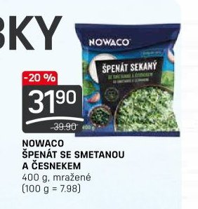 Nowaco Špenát se smetanou a česnekem