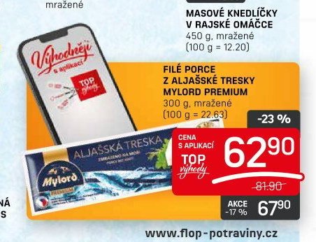 Filé porce z aljašské tresky Mylord Premium