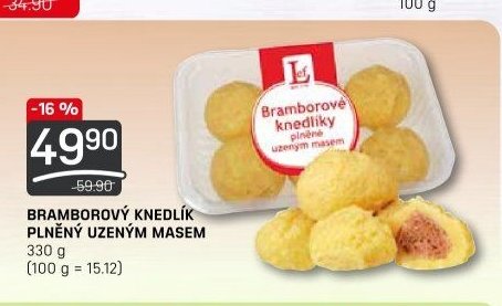 BRAMBOROVÝ KNEDLÍK PLNĚNÝ UZENÝM MASEM