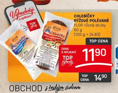 CHLEBÍČKY RÝŽOVÉ POLÉVANÉ FLOP