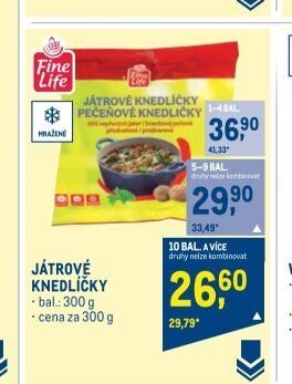 Játrové knedlíčky Fine Life