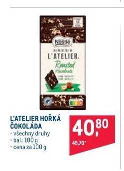 L'Atelier hořká čokoláda
