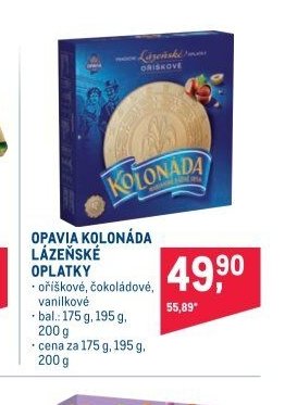 OPAVIA KOLONÁDA LÁZEŇSKÉ OPLATKY