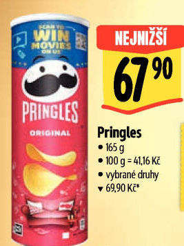 Chipsy Pringles - tubus