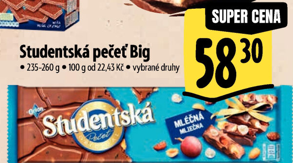 Čokoláda Studentská pečeť Orion