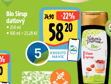 Datlový sirup bio Nature'