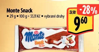 Dezert mléčný Monte Snack Zott