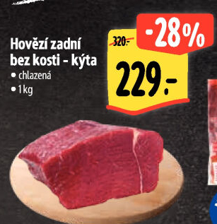 Hovězí kýta zadní bez kosti
