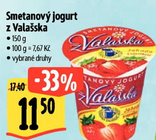 Jogurt smetanový ochucený z Valašska Mlékárna Valašské Meziříčí