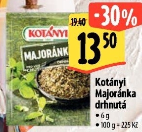 Koření Majoránka drhnutá Kotányi