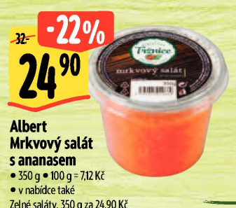 Mrkvový salát s ananasem Albert