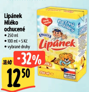 Nápoj mléko ochucené Lipánek Madeta