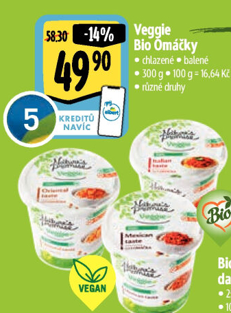 Omáčky bio Veggie Nature'