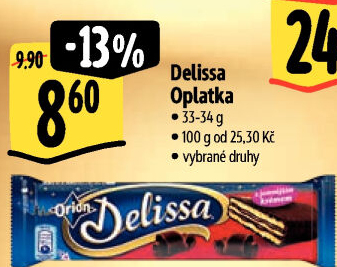 Oplatky celomáčené Delissa Orion