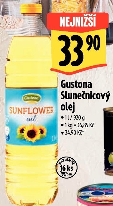 Slunečnicový olej Gustona