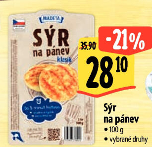 Sýr na pánev Madeta