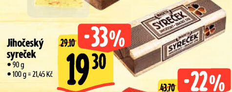 Sýr Syreček Jihočeský Madeta