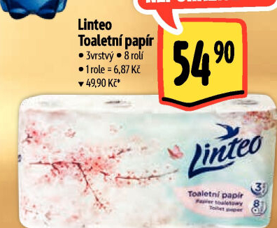 Toaletní papír 3vrstvý Linteo