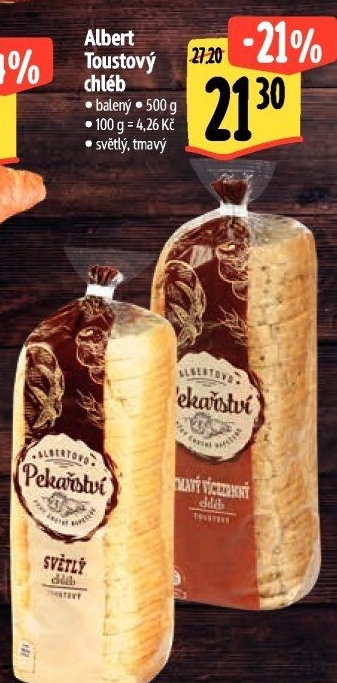 Toustový chléb Albert