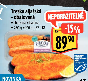 Treska aljašská obalovaná Albert