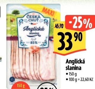 Anglická slanina Česká chuť