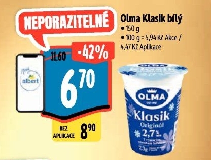 Bílý jogurt Klasik Olma