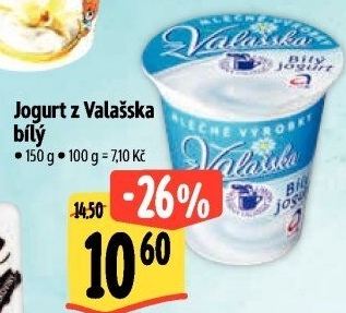 Bílý jogurt z Valašska Mlékárna Valašské Meziříčí