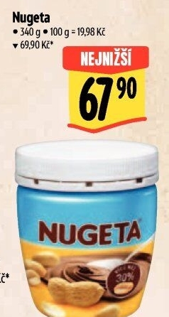 Čokokrém arašídový Nugeta Orion