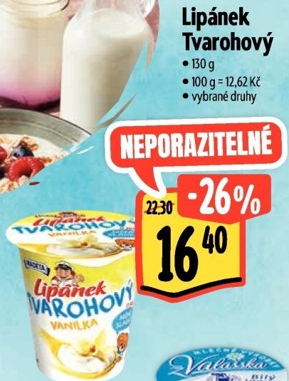 Dezert Lipánek tvarohový Madeta