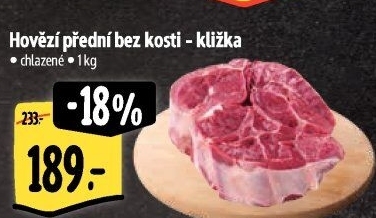 Hovězí přední bez kosti - kližka