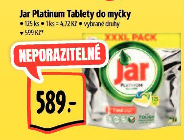 Kapsle do myčky Platinum Jar