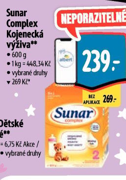 Kojenecká výživa Sunar Complex