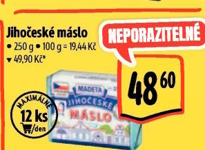 Máslo Jihočeské Madeta