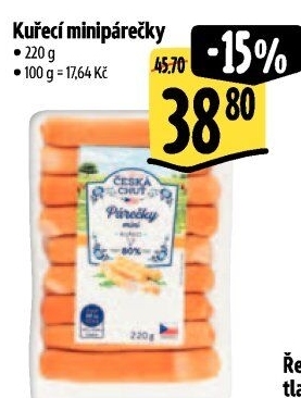 Párečky kuřecí mini Česká chuť