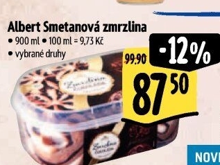 Zmrzlina ve vaničce Albert