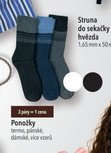 Ponožky termo, pánské, dámské, více vzorů