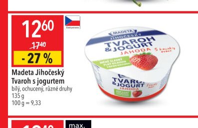 Madeta Jihočeský Tvaroh s jogurtem