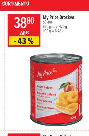My Price Broskve půlené