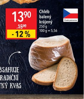 Chléb balený krájený