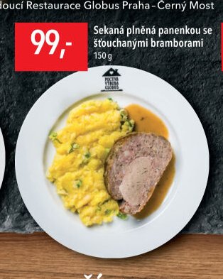 Sekaná plněná panenkou se šťouchanými bramborami