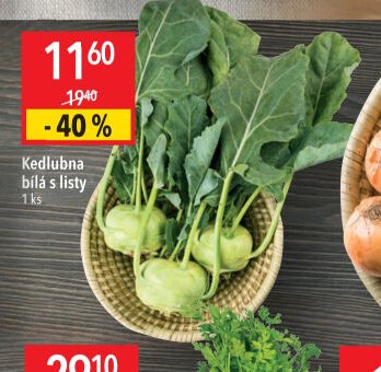 Kedlubna bílá s listy