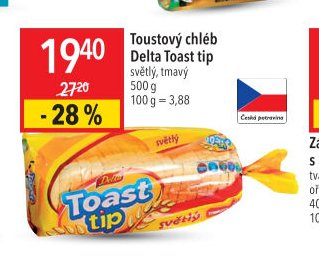 Toustový chléb Delta Toast tip