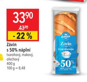 Závin s 50% náplní