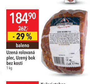 Uzená rolovaná plec, Uzený bok bez kosti