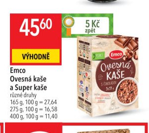 Emco Ovesná kaše a Super kaše