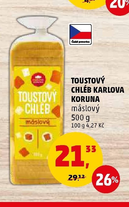 Toustový chléb Karlova Koruna